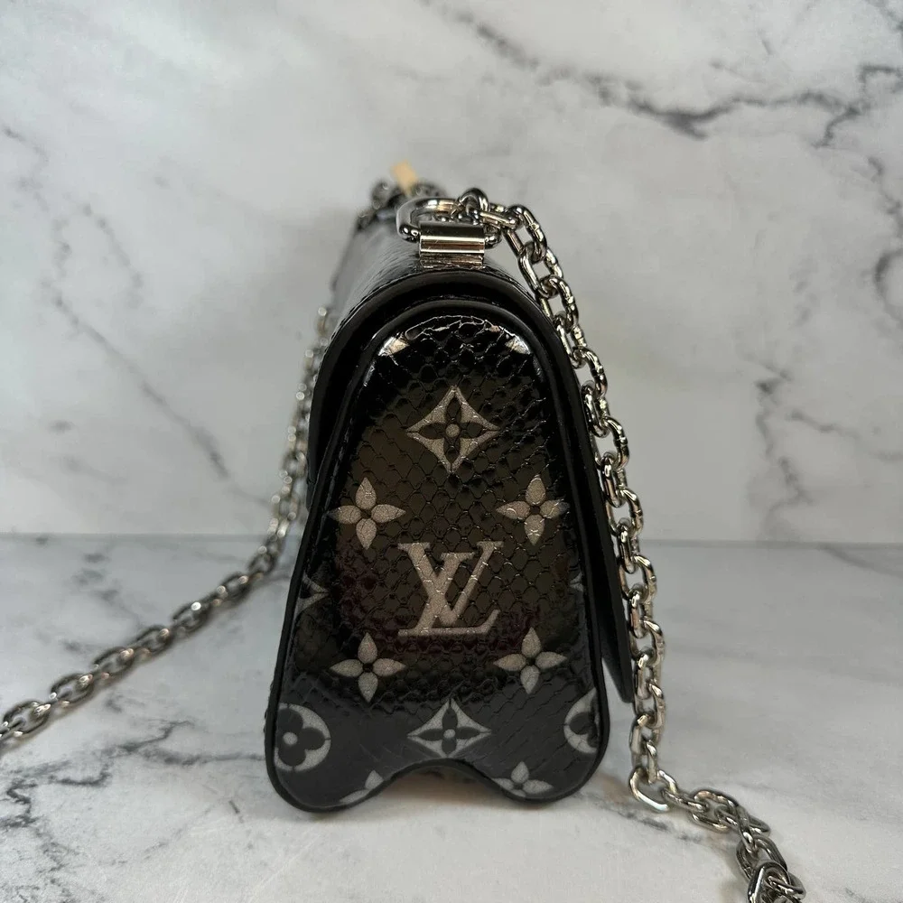 Louis Vuitton Python Twist Monogram Snakeskin Crossbody Bag PM Black/Silver LV - Picture 6 of 15